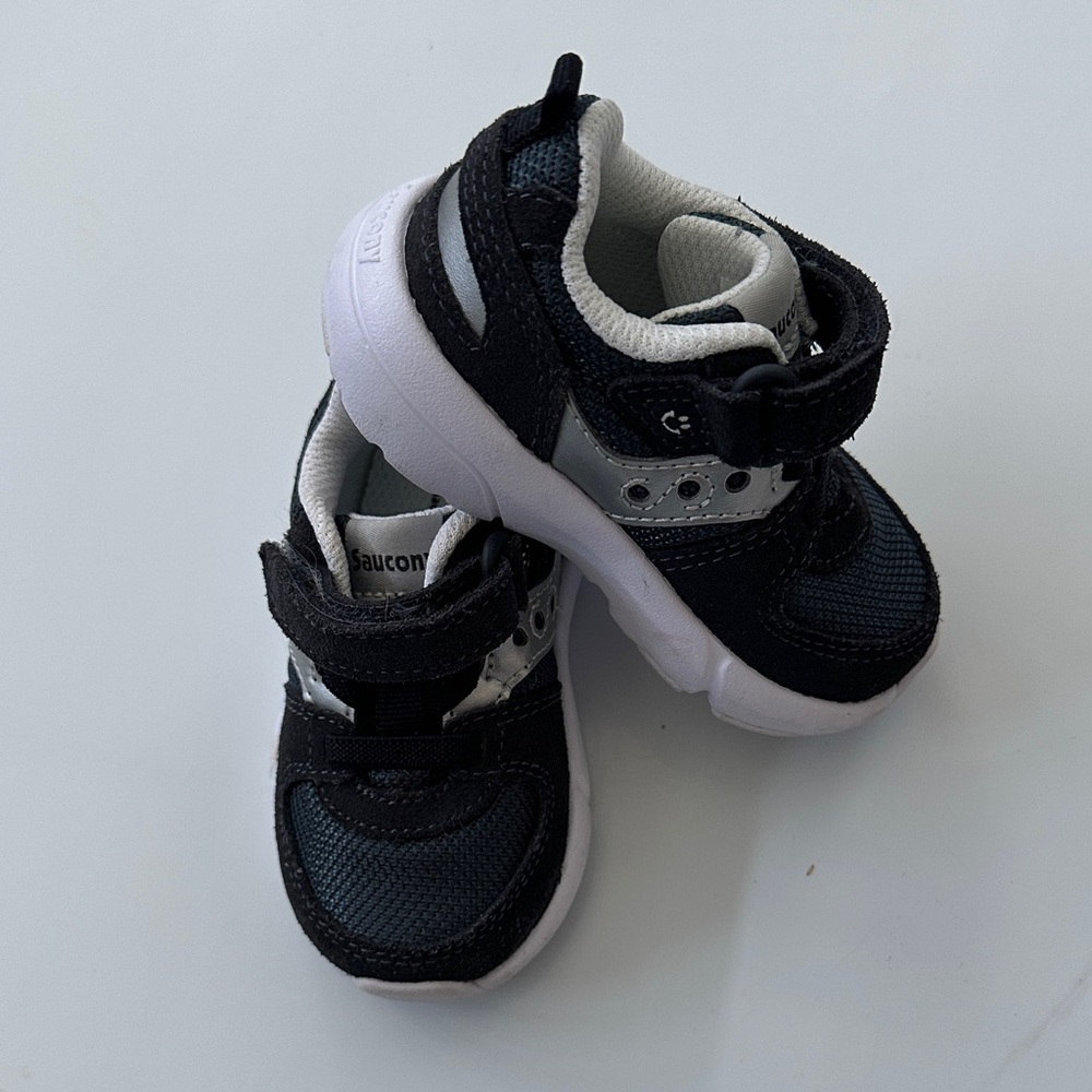 Saucony Kids Black and White Sneakers